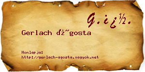 Gerlach Ágosta névjegykártya